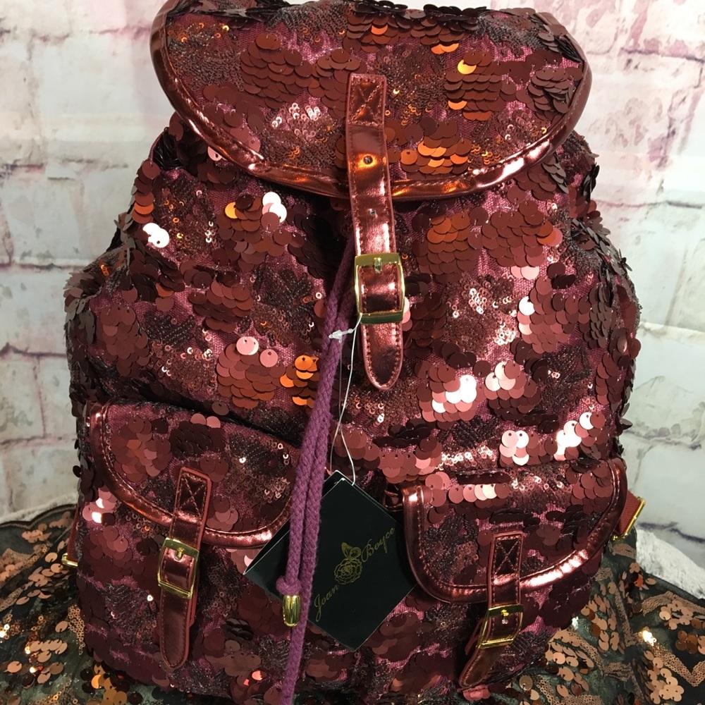 Joan Boyce Red Sequin Backpack 🖤